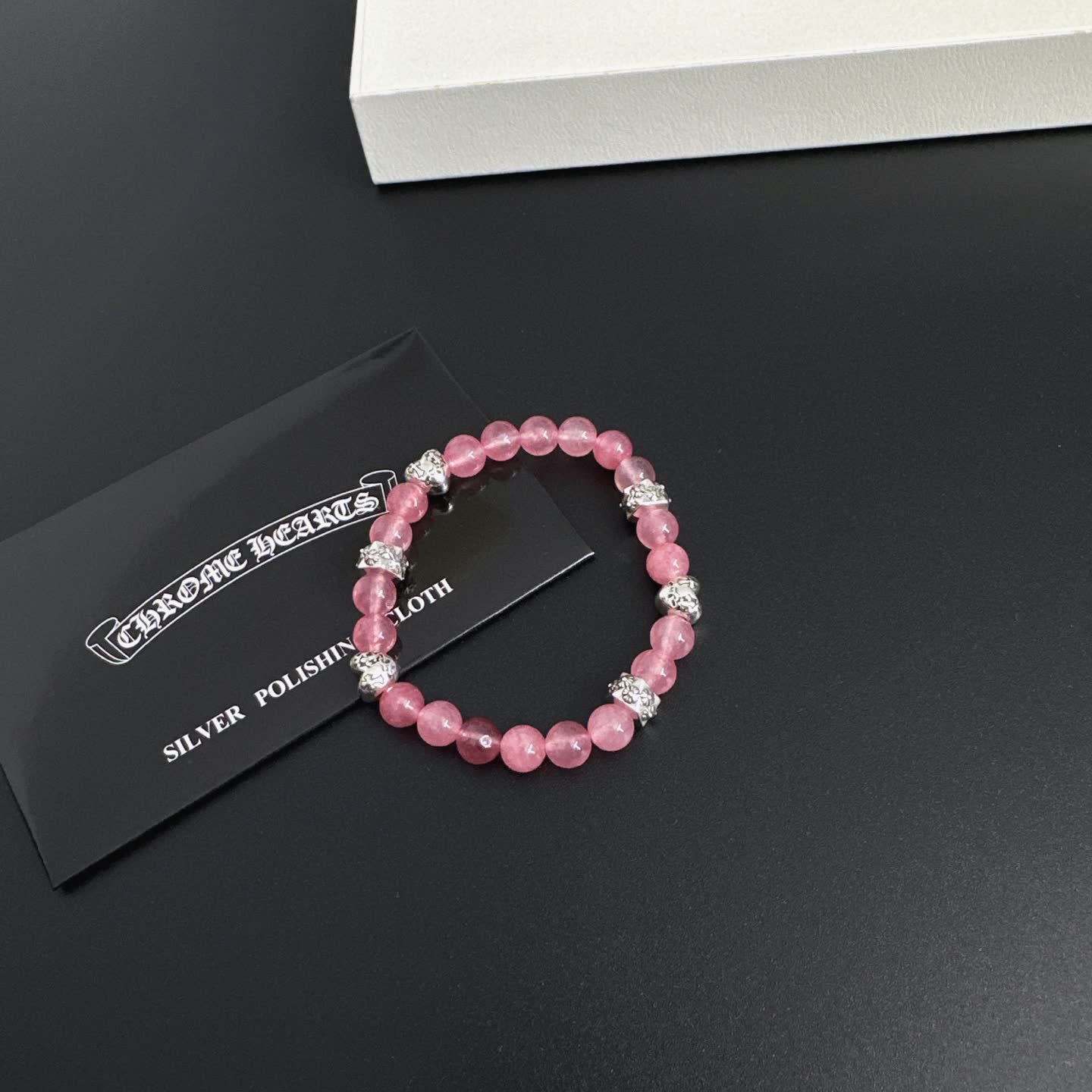 Chrome Hearts Pink Stone Bracelet